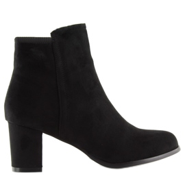 Classic Black Boots On Heel So-208