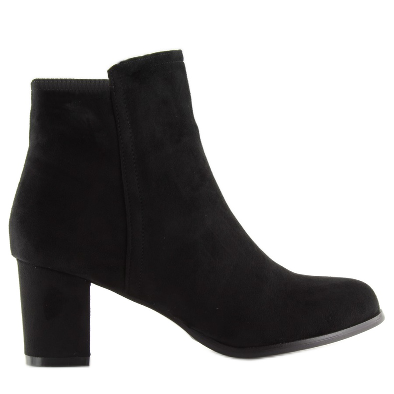 Classic Black Boots On Heel So-208