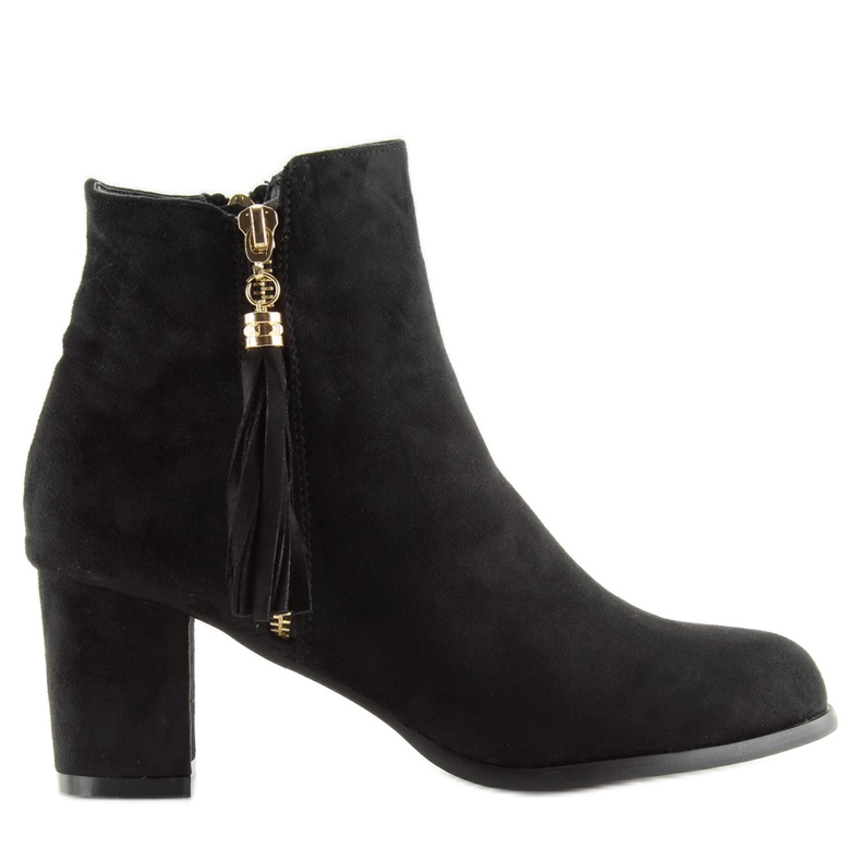 Black high-heeled boots SO-20 black Black high-heeled boots SO-20 black