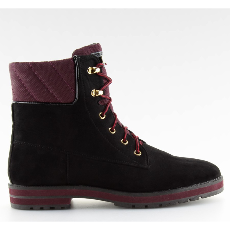 Black lace-up boots 1539 Black