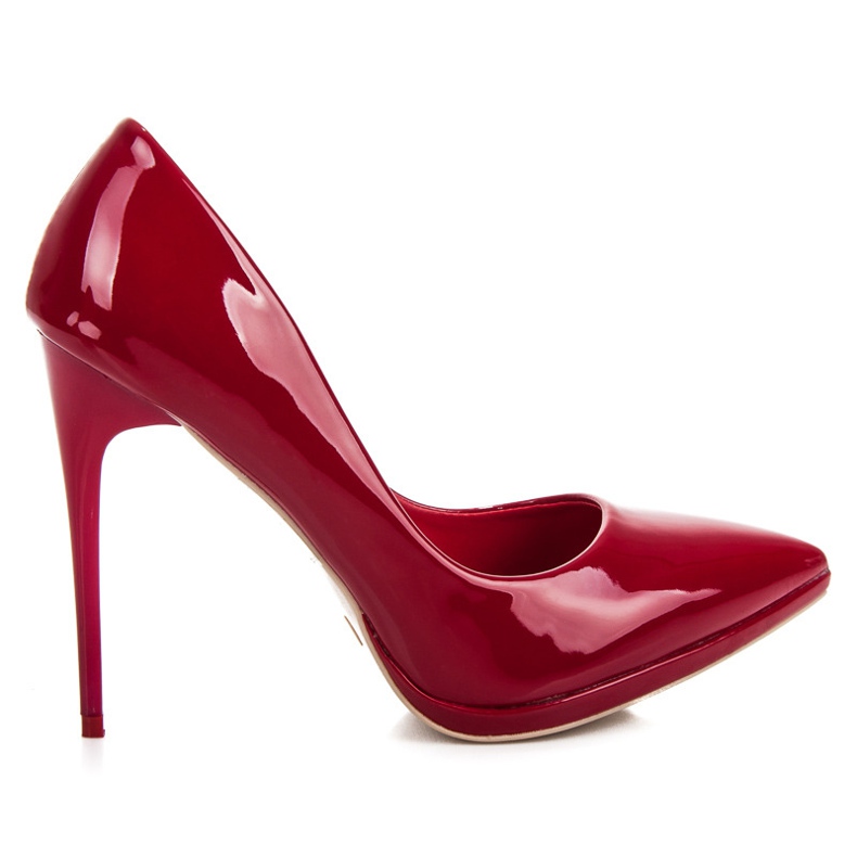 Vinceza Maroon high heels red