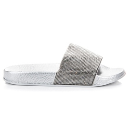 Queen Vivi Slippers With Crystals grey Queen Vivi Slippers With Crystals grey