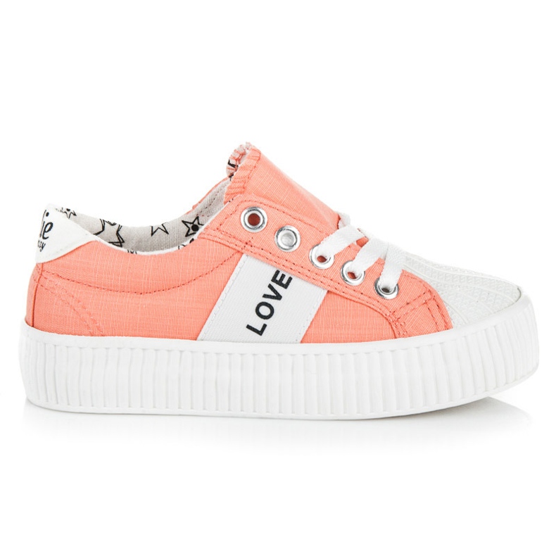 Kylie Children's Love &amp; Peace sneakers orange multicolored