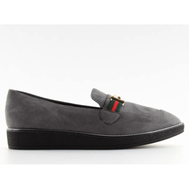 Gray Women's gray loafers S0-204 gray grey