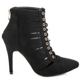 Cm Paris Openwork ankle boots black