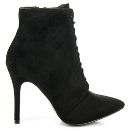 Cm Paris Tied Booties On A High Heel black