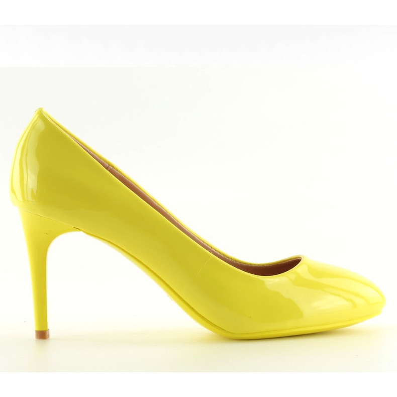 Pumps for women varnished yellow yellow