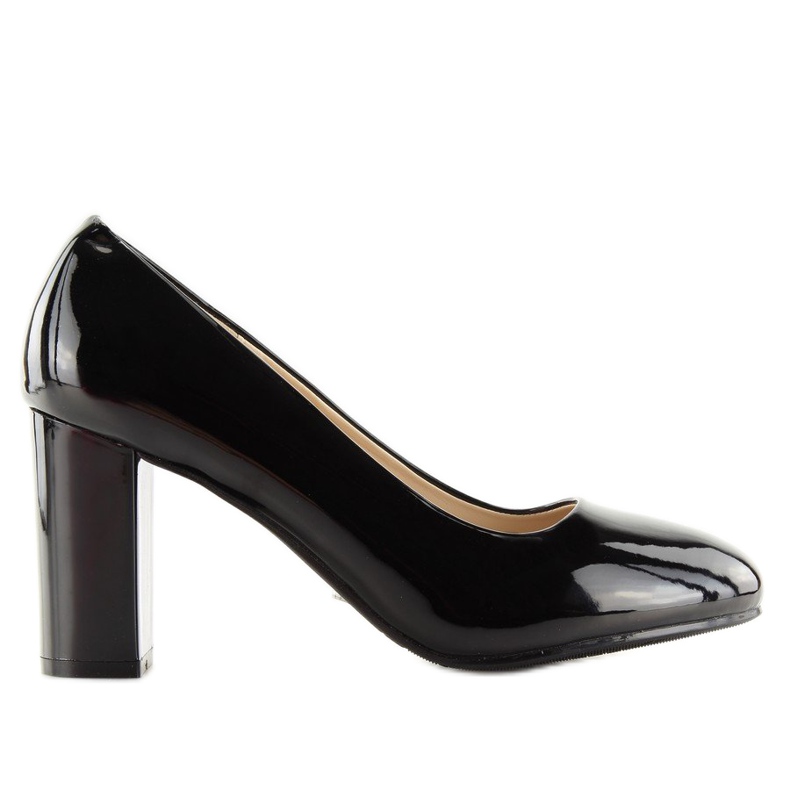 Pumps with wide heels black B-59 Black