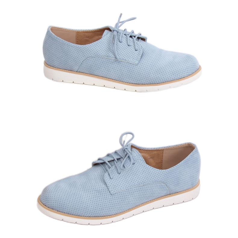 Women's blue laced loafers T297 Blue