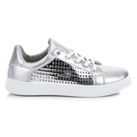 Silver Knotted Sneakers grey