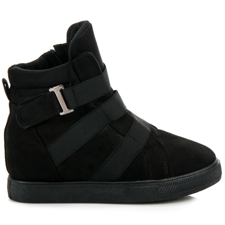 Black wedge sneakers