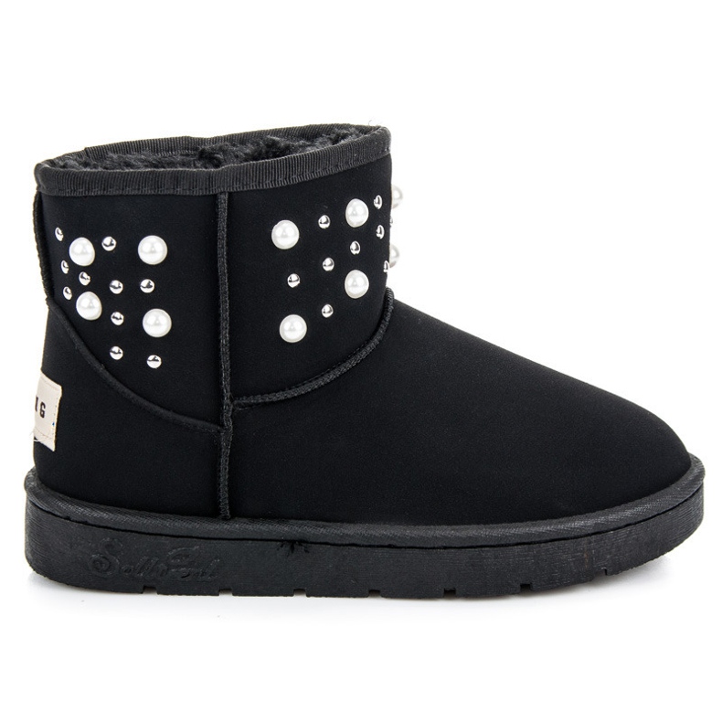 Bella Paris Beaded snow boots black
