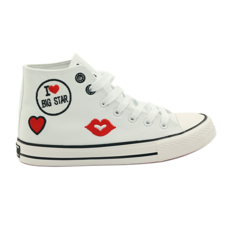 Big star 274017 tied sneakers white red