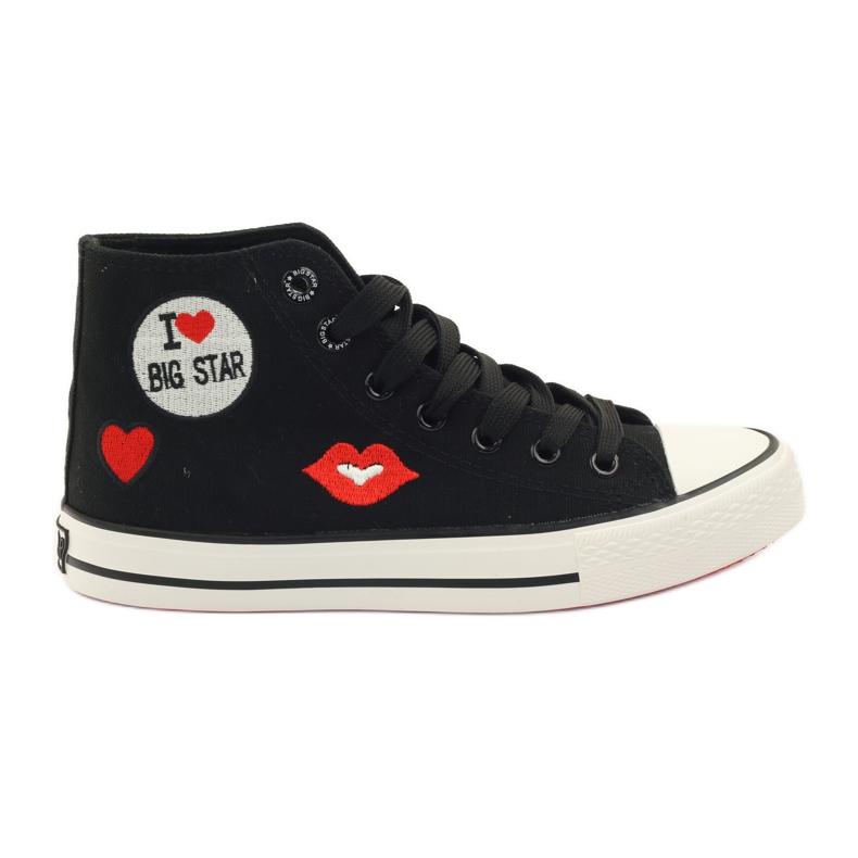Big star 274014 tied sneakers white black red Big star 274014 tied sneakers white black red