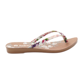 Flip-flops flowers INBLU IR01 pink yellow green violet