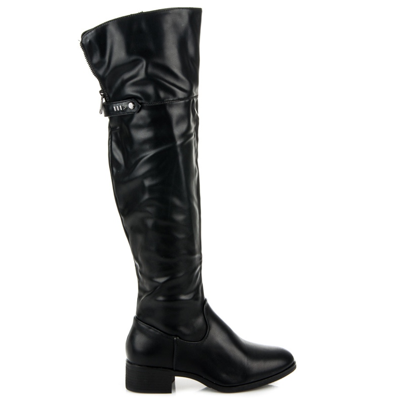 Black boots above the knee