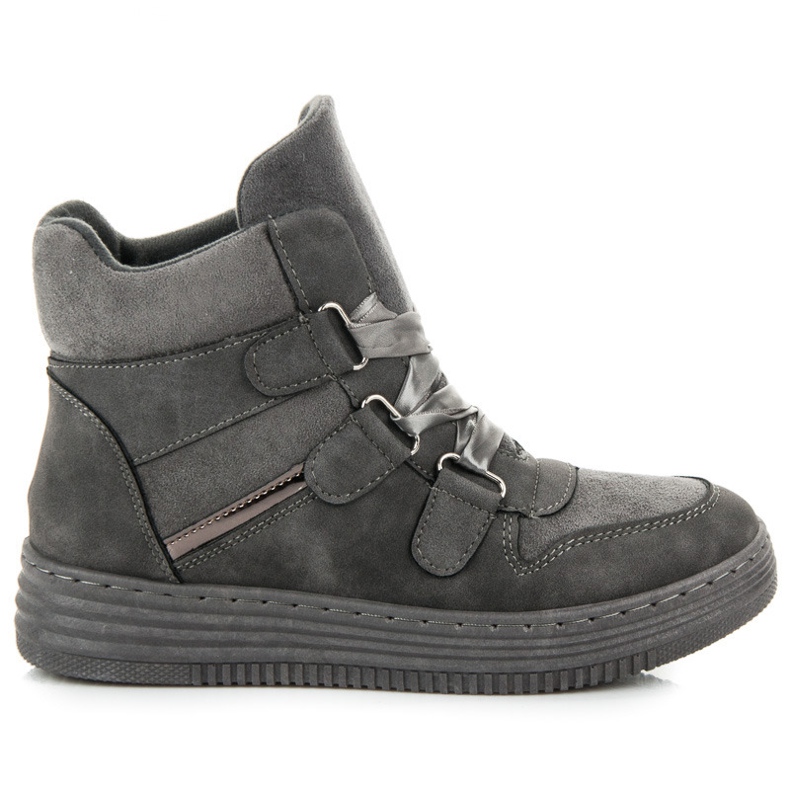 Sport High-top sneakers with a ribbon grey