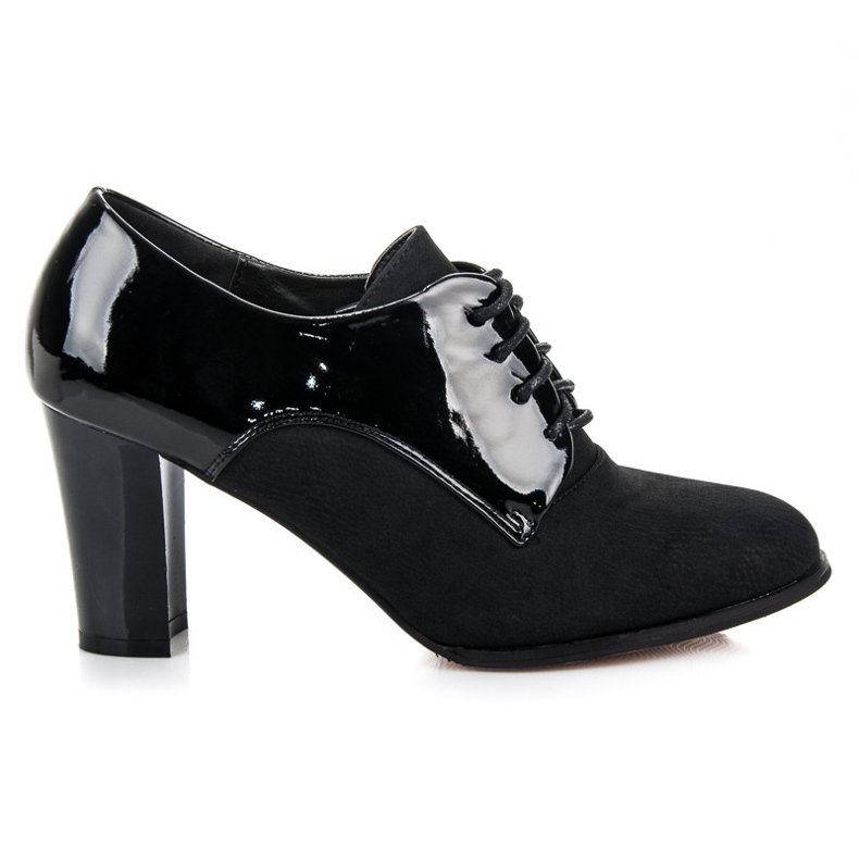 Vinceza lacquered shoes black