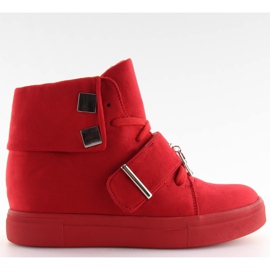 Red women's sneakers NC158 Red
