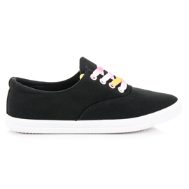 Anesia Paris Multicolor tied Sneakers black Anesia Paris Multicolor tied Sneakers black