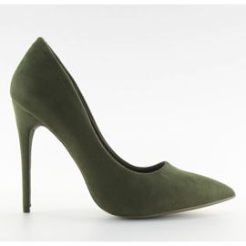 Pumps on a suede green 5101 Green