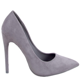 Pumps on a gray suede 5101 Gray stiletto heel grey Pumps on a gray suede 5101 Gray stiletto heel grey
