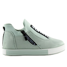 Sneakers on the wedge celadon NB168 green