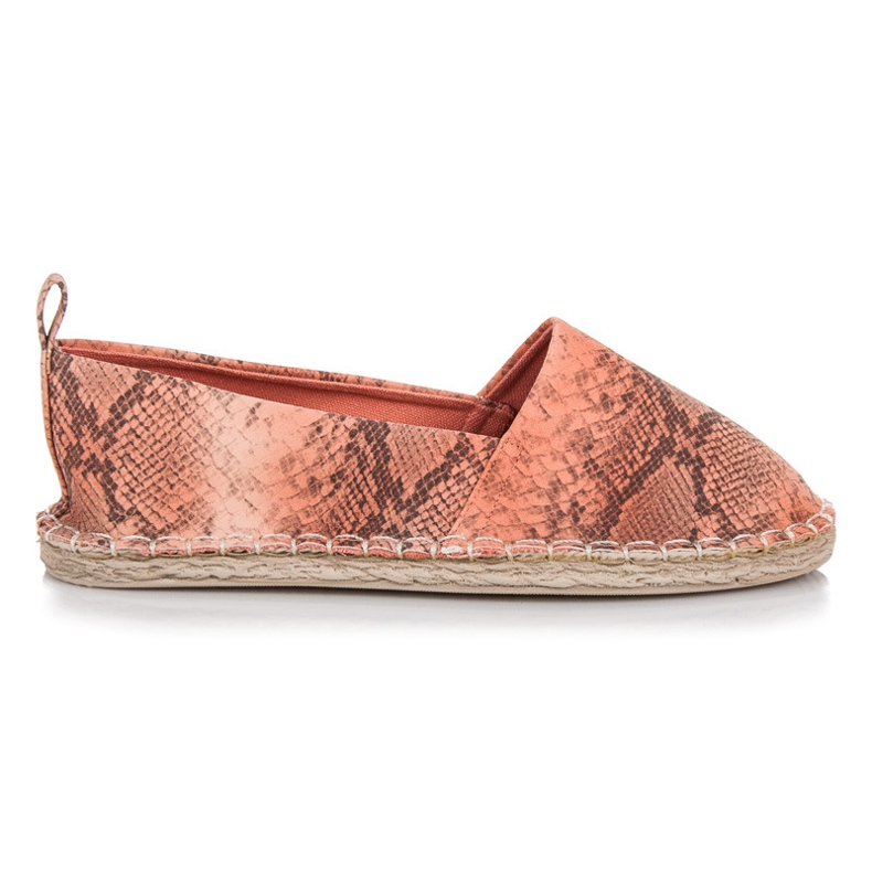 Mckeylor Espadrilles with an animal pattern pink