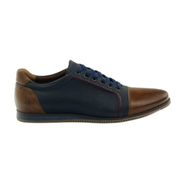 Badura 3173 navy blue sports shoes brown