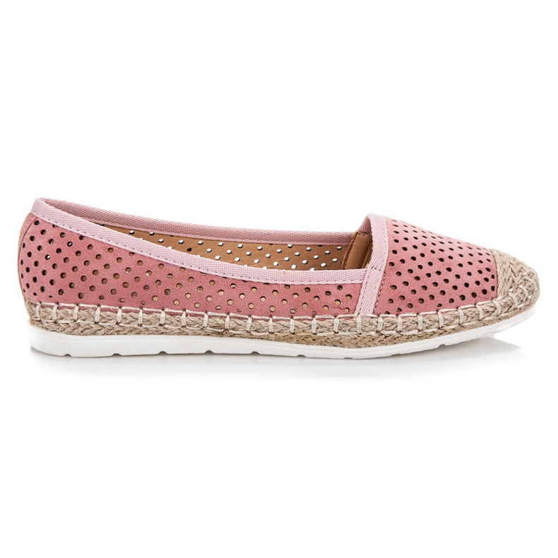 Vinceza Openwork Espadrilles pink