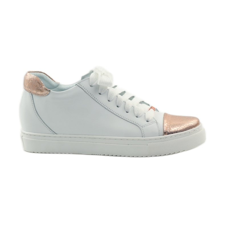 Badura white sports shoes for women copper