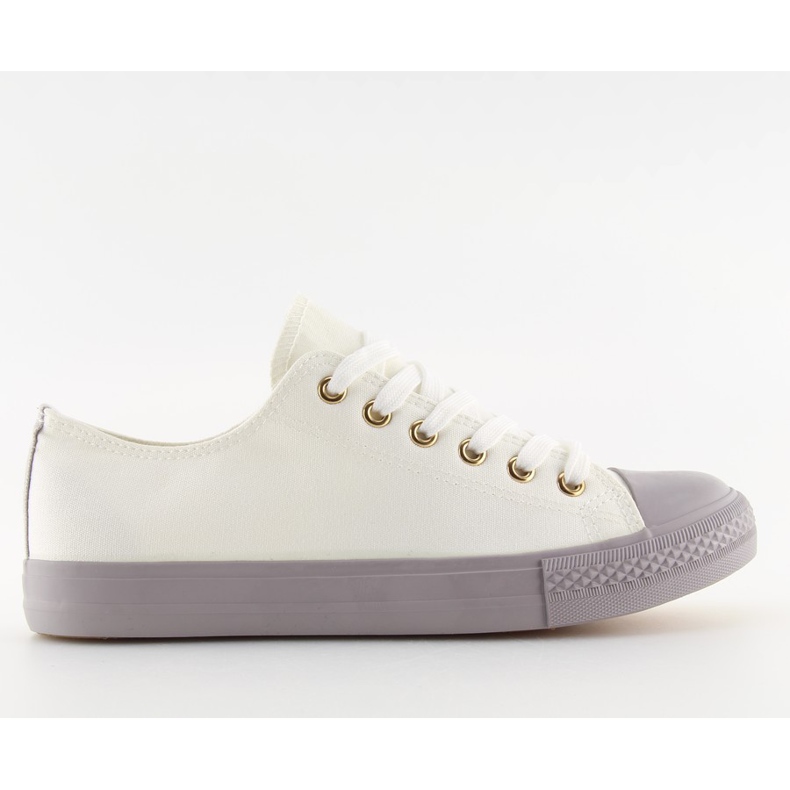 Women's sneakers white-gray WHITE / GRAY grey