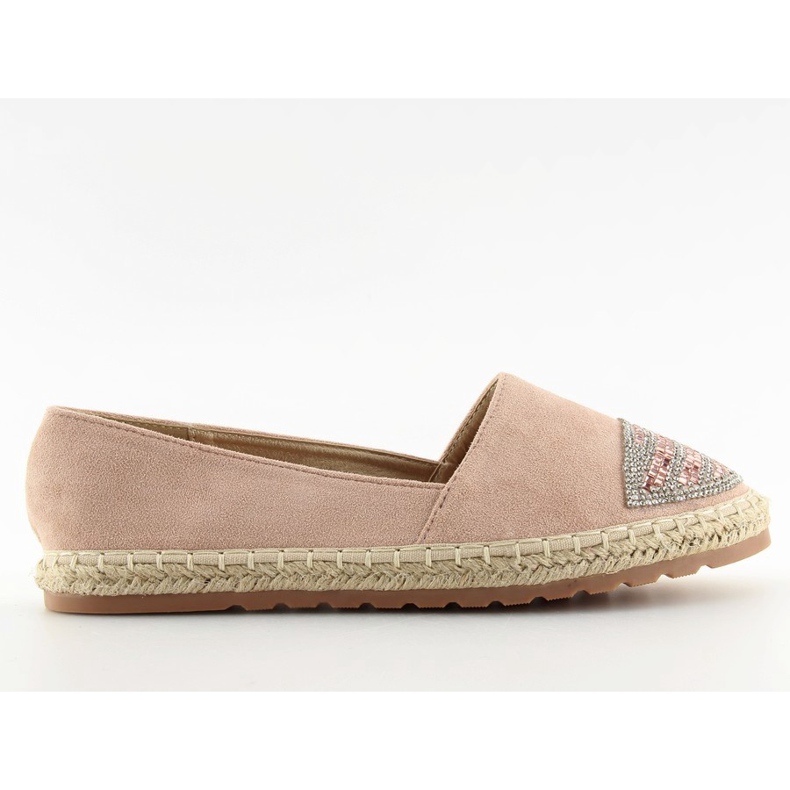Pink espadrilles for women H8-102 champagne