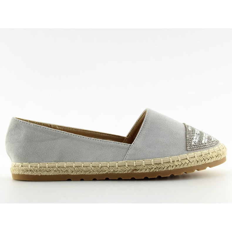 Gray espadrilles for women H8-102 silver grey Gray espadrilles for women H8-102 silver grey