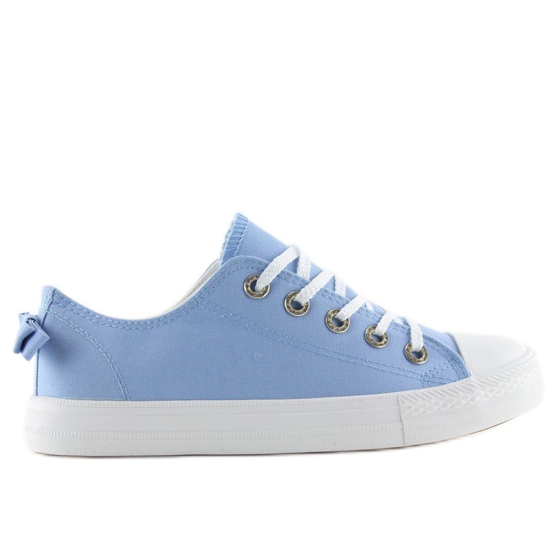 Women's sneakers with a bow, blue 8935 Blue