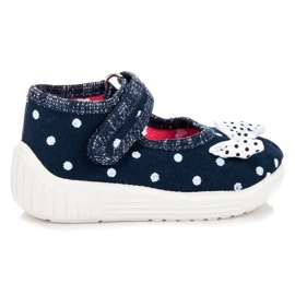 Reweks Velcro slippers for girls blue Reweks Velcro slippers for girls blue