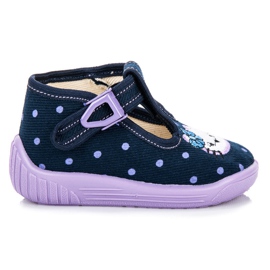 Reweks Slippers for a girl blue violet