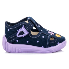 Reweks Polka dot slippers blue purple