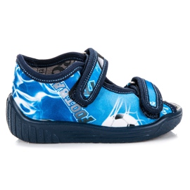Reweks Blue velcro slippers Reweks Blue velcro slippers
