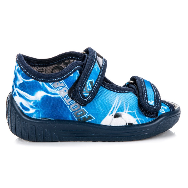 Reweks Blue velcro slippers
