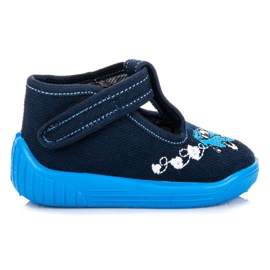 Reweks Slippers with a car blue