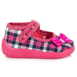 Reweks Shoes With Bow navy blue pink