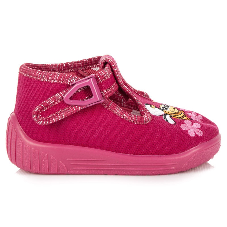 Reweks Pink Slippers With A Bee