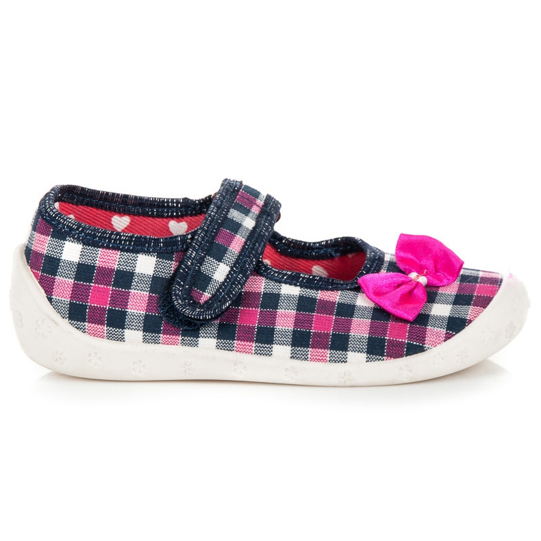 Reweks Checkered Home Shoes pink