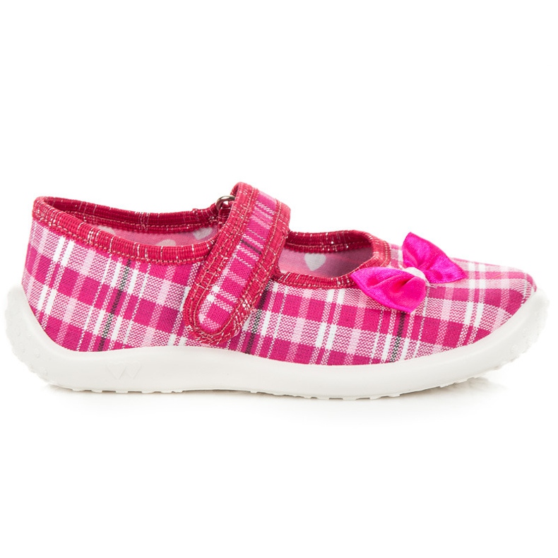 Reweks House ballerina with Velcro pink