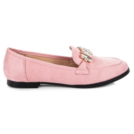 Vices Suede shoes with an ornament pink