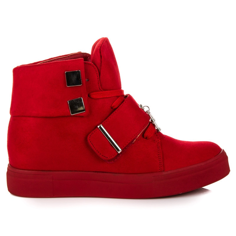 Seastar Suede wedge sneakers red