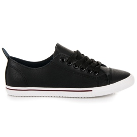 Seastar Black lace-up sneakers