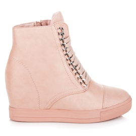 Seastar Pink Lace-up Sneakers