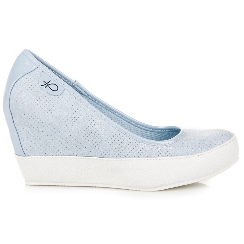 Vices Blue wedge pumps